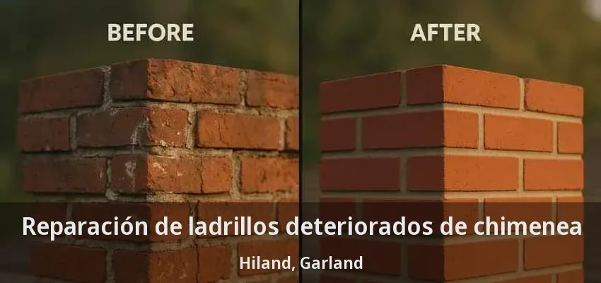 Reparación de ladrillos deteriorados de chimenea Hiland, Garland - TX