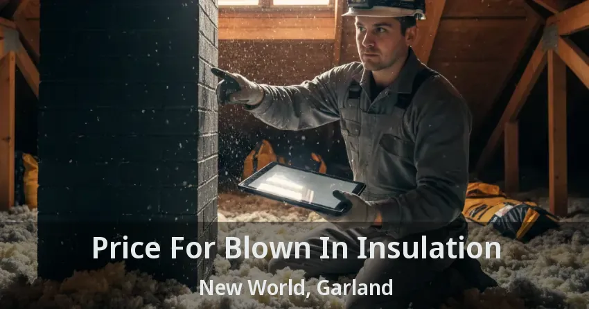 Price For Blown In Insulation New World, Garland - TX